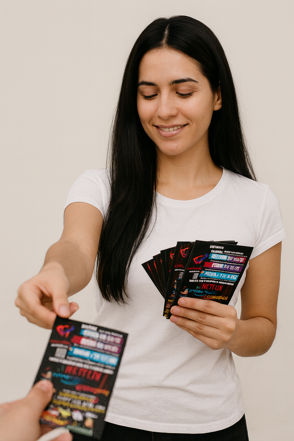 Equipe QualyFibra distribuindo promoções